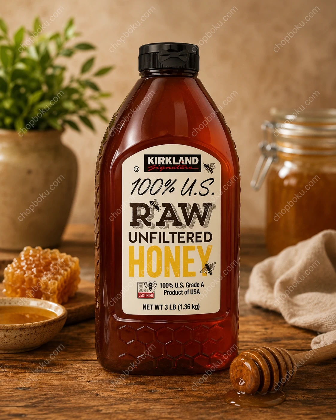 Kirkland Signature 100% U.S. Raw Unfiltered Honey 1.36kg (3 lb)