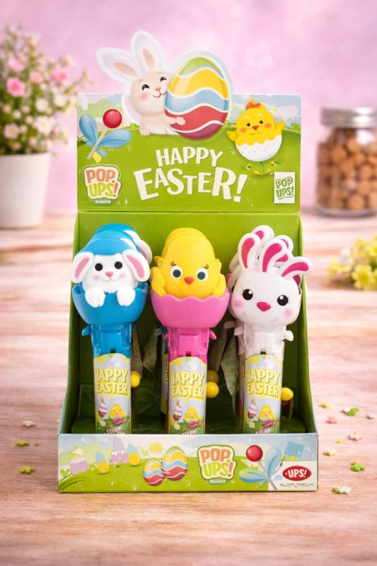 Pop Ups Happy Easter Lollipop – Colorful Kids Party Candy Lollies for Easter, Gifts & Bulk Resale in Nigeria