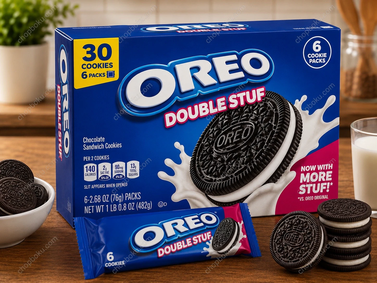 OREO Double Stuf Cookies Multipack – 30 Cookies in 6 Packs Chocolate Sandwich Biscuits in Lagos Nigeria