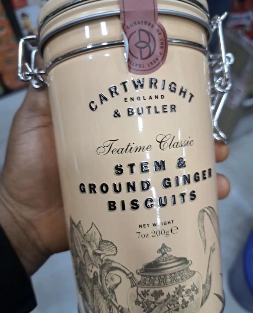 CART WRIGH, ENGLAND & BUTLER Teatime Classic STEM & GROUND GINGER BISCUITS