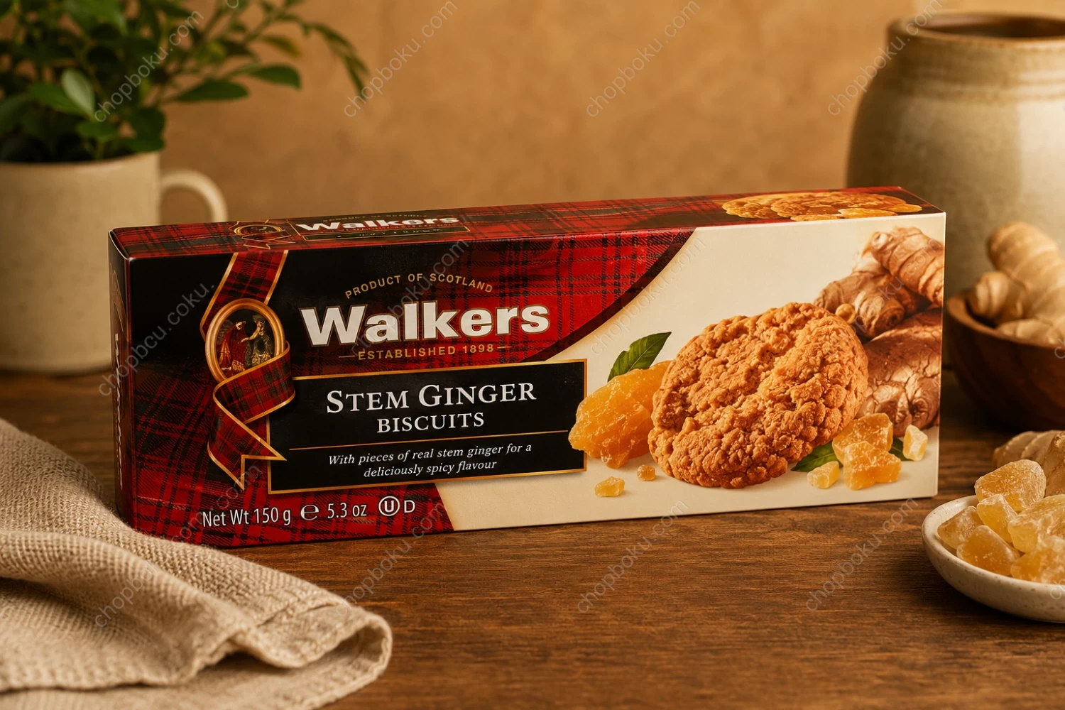 Walkers Stem Ginger Biscuits 150g