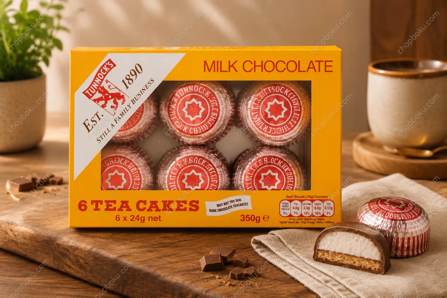 Tunnock's Milk Chocolate Tea Cakes 6 × 24g (144g)