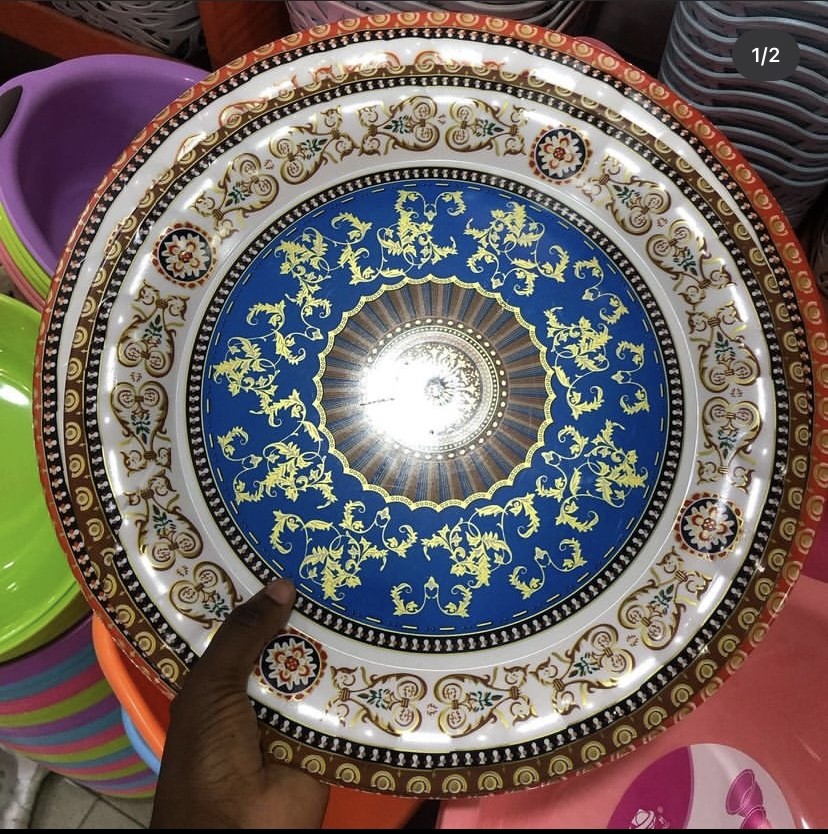 Round Indian Tray Big size-12pcs