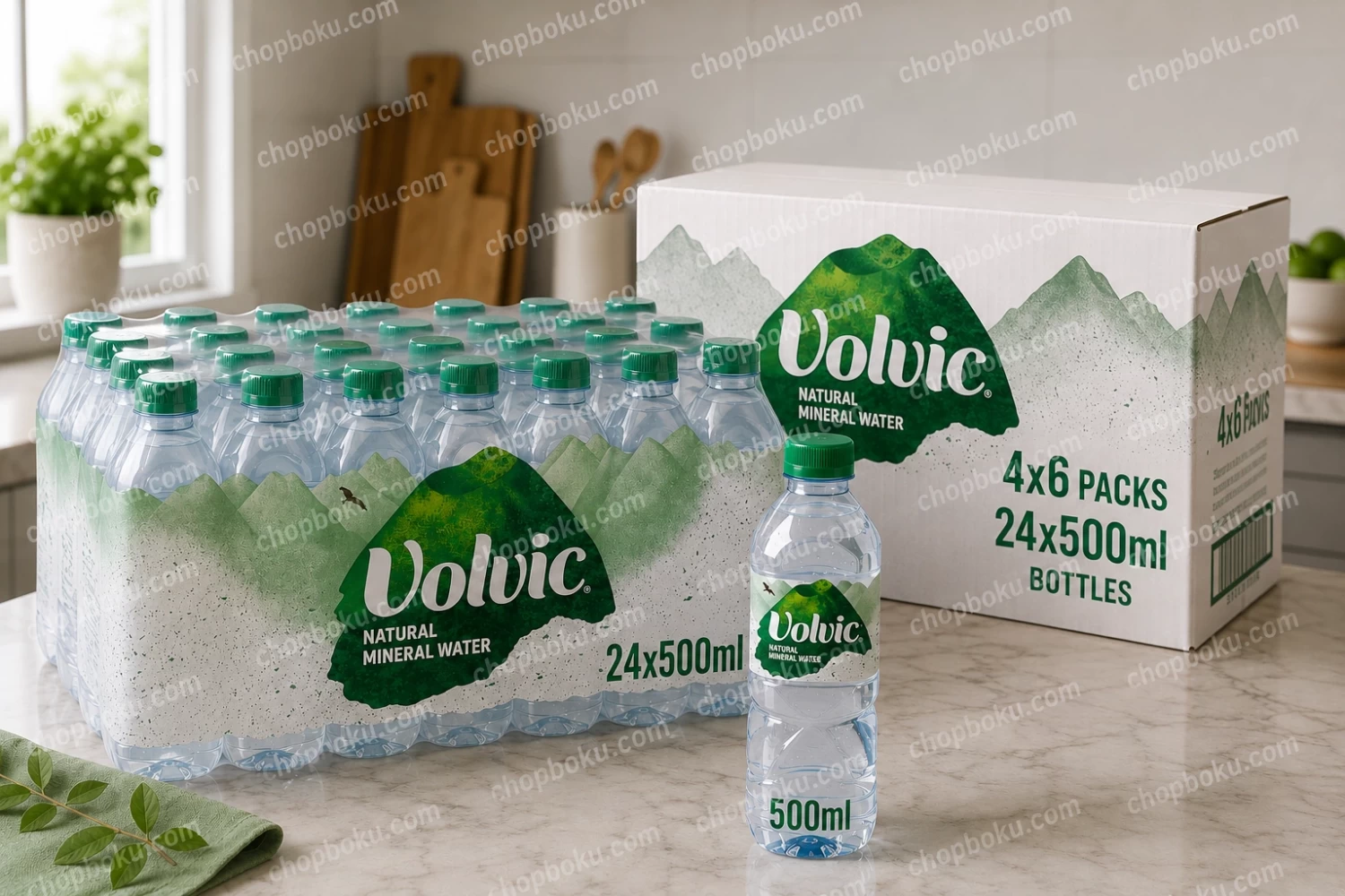 Volvic Natural Mineral Water 500ml (24 Bottles)