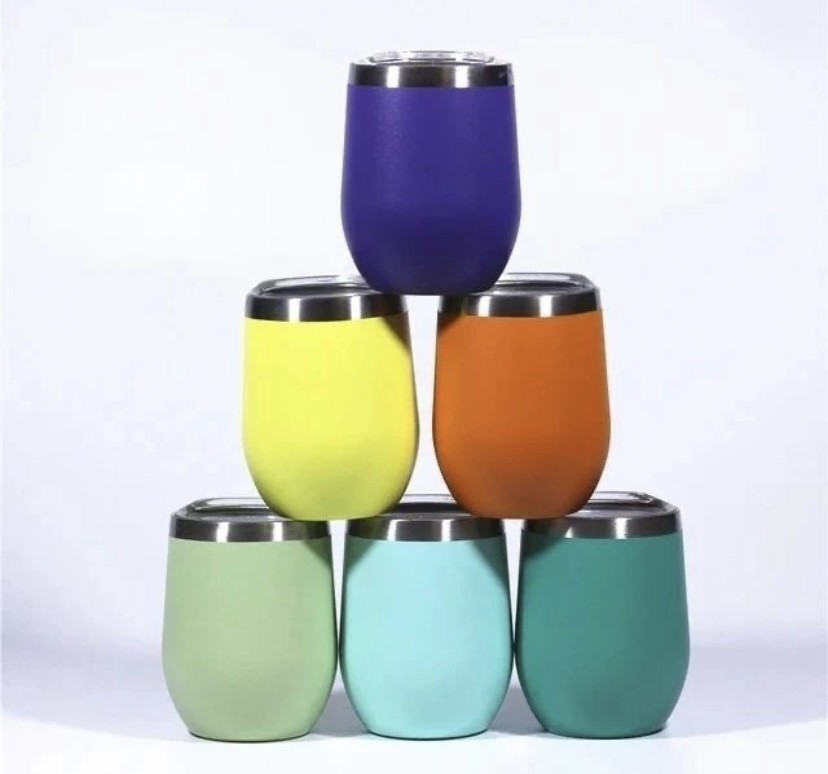 Egg shaped tumbler mug