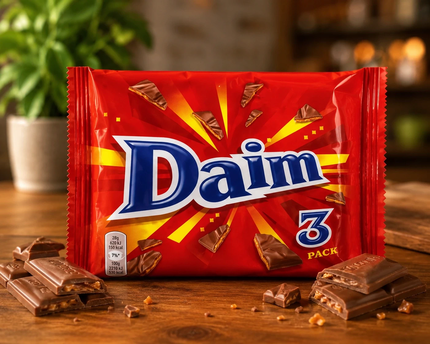 Daim Bar Milk Chocolate 3 Pack 84g – Crunchy Almond Caramel Chocolate Bars in Lagos Nigeria