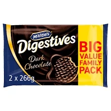 McVitie’s Dark Chocolate Digestives Twin Pack – Double Pack Crunchy Wheat Biscuits with Rich Dark Chocolate | Buy in Lagos, Abuja & Nigeria