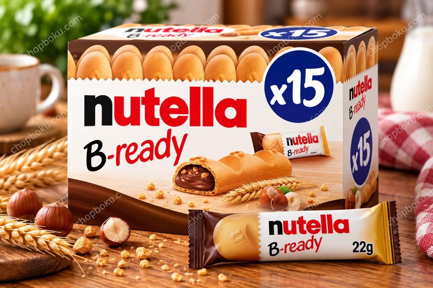 Nutella B-Ready Chocolate Wafers 15 x 22g