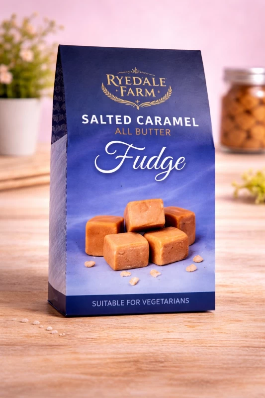 Ryedale Farm Salted Caramel All Butter Fudge – Luxury Creamy Caramel Fudge Gift Box (Premium British Confectionery in Lagos, Abuja, Nigeria)