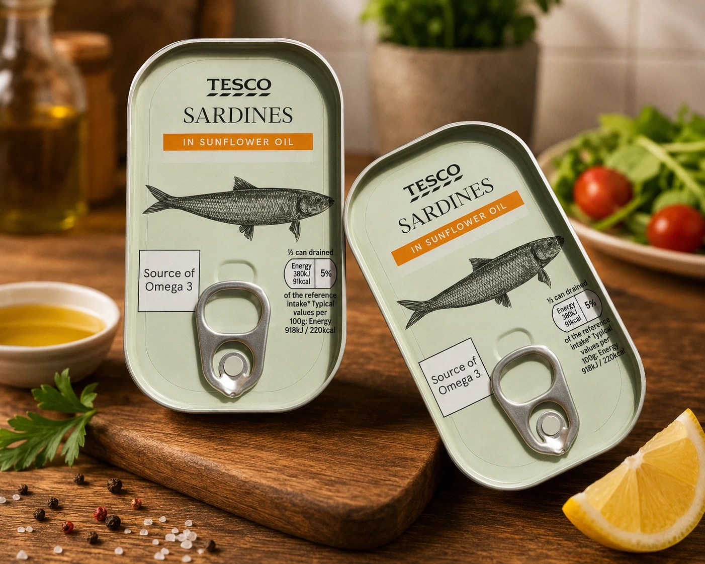 Tesco Sardines in Sunflower Oil 120g – Premium Canned Sardines in Lagos Nigeria