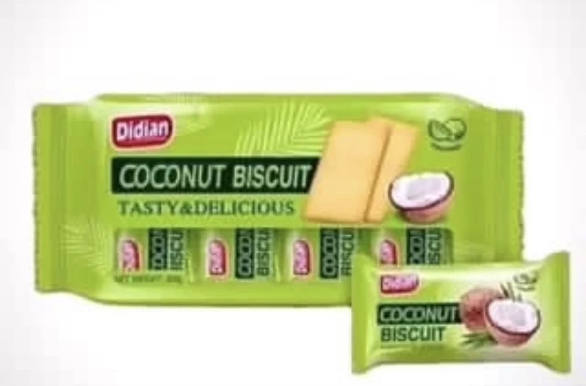 Didian Coconut Biscuits – Crunchy Sweet Coconut Flavoured Snack | Perfect Tea-Time Biscuit for Home & Bulk Supply