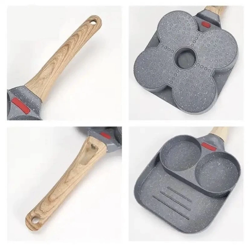 3-Cup Non-Stick Cooker Frying Pan – Multi-Compartment Egg & Breakfast Pan | Fast, Even Heat Cooking