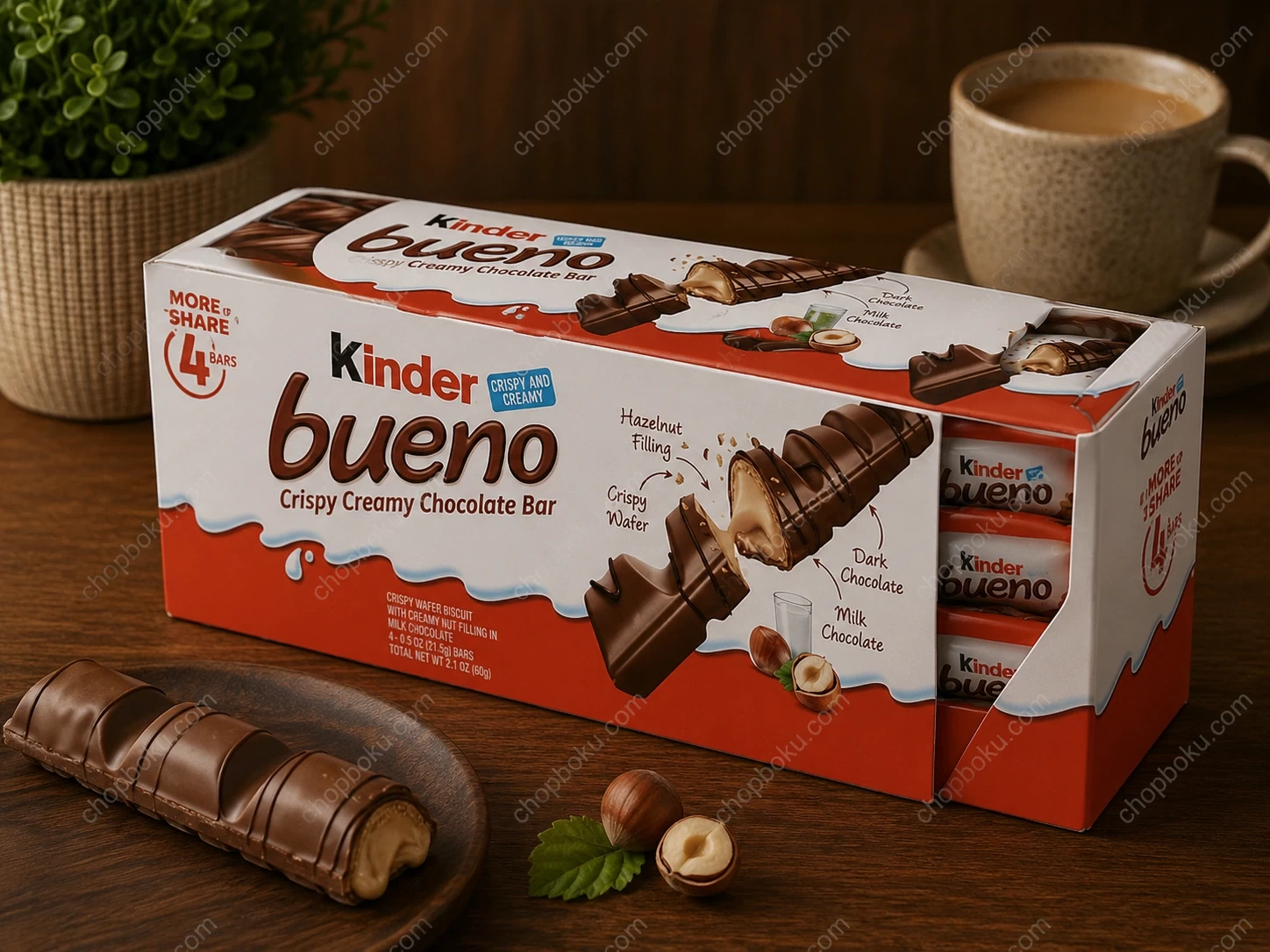 Kinder Bueno Milk & Hazelnut Chocolate Bars Multipack 3 × 43g