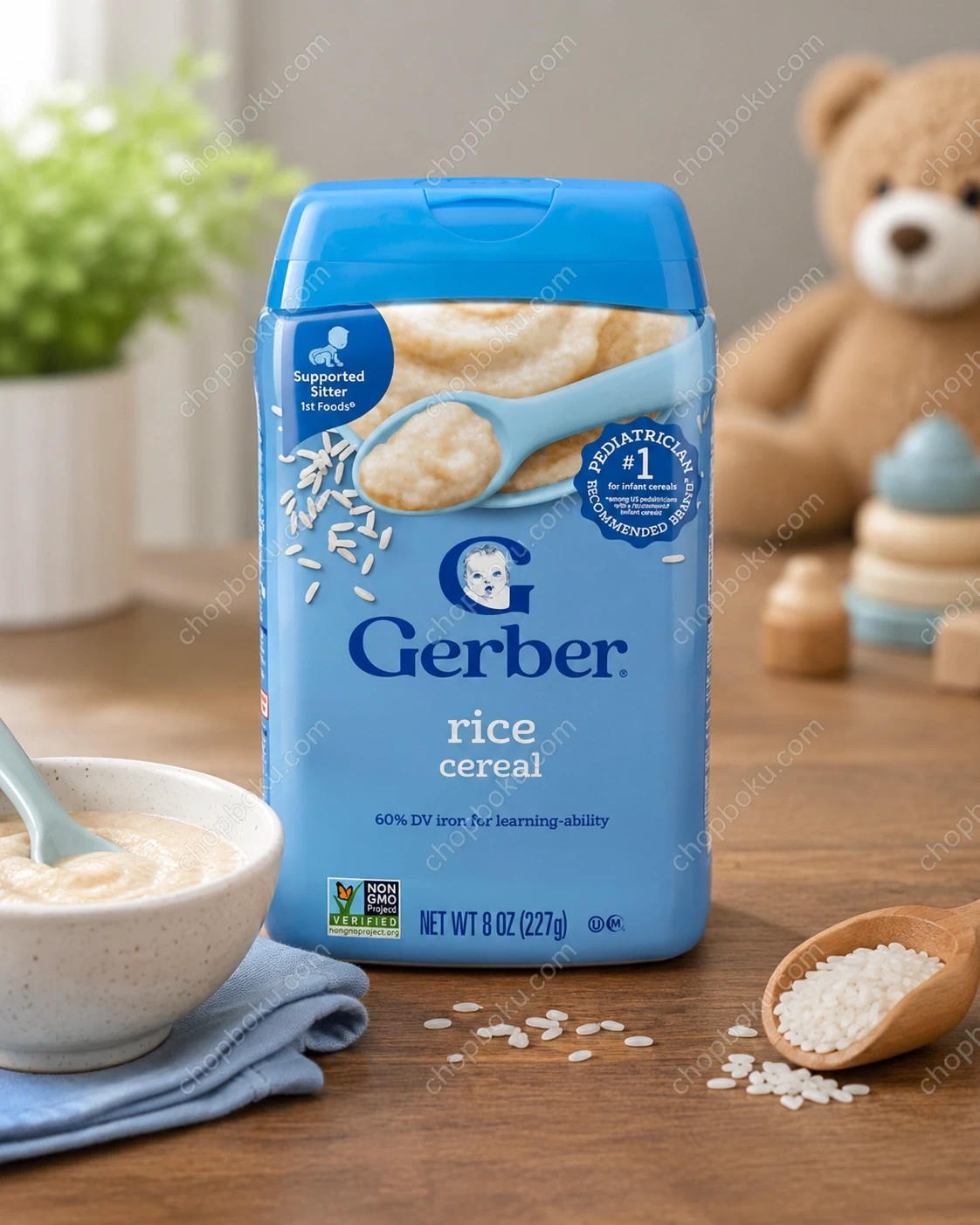 Gerber Single Grain Rice Cereal 227g Container