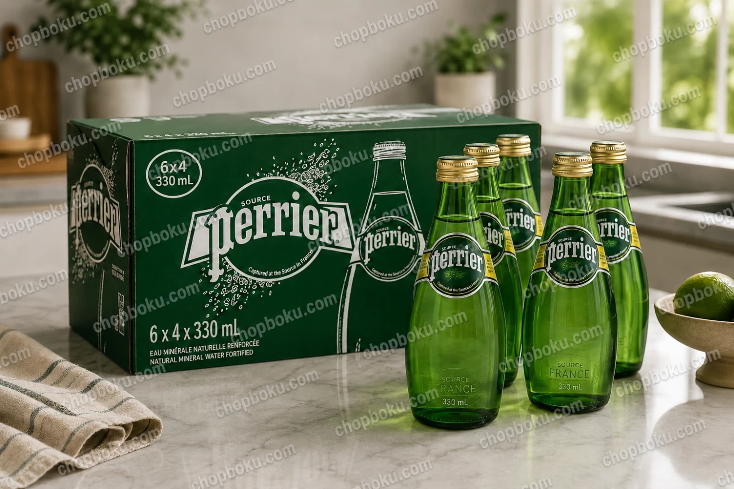 Perrier Sparkling Natural Mineral Water 330ml (24 Cans)