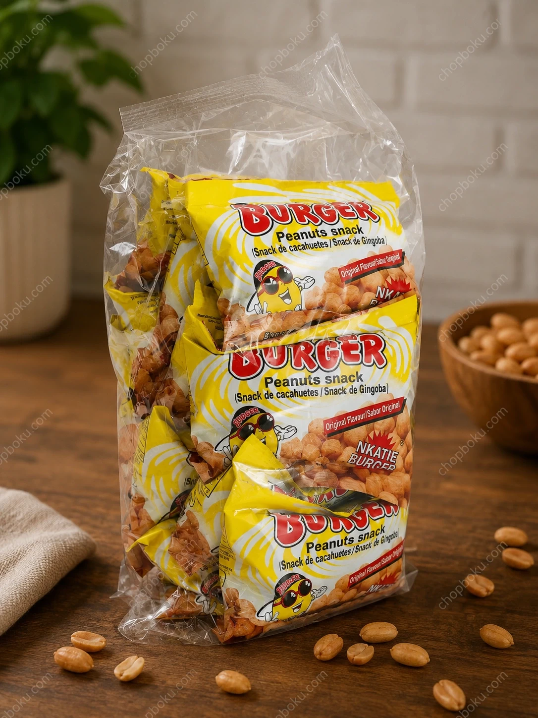 Burger Peanuts Snack Original 45g x 12 Pieces