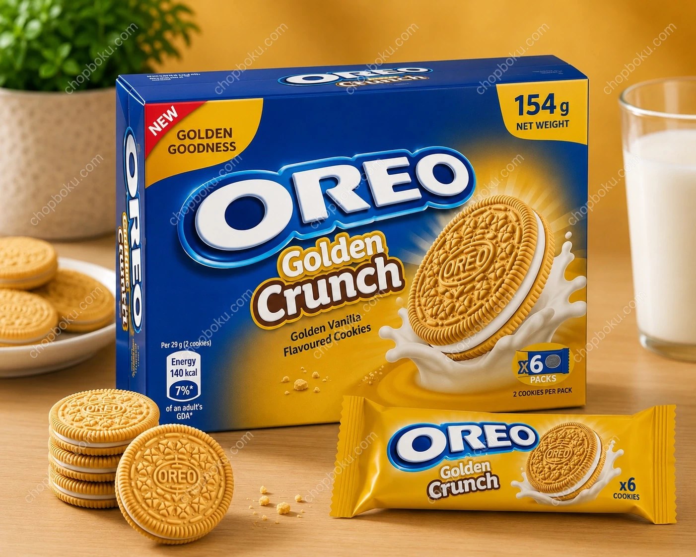 OREO Golden Crunch Cookies 154g