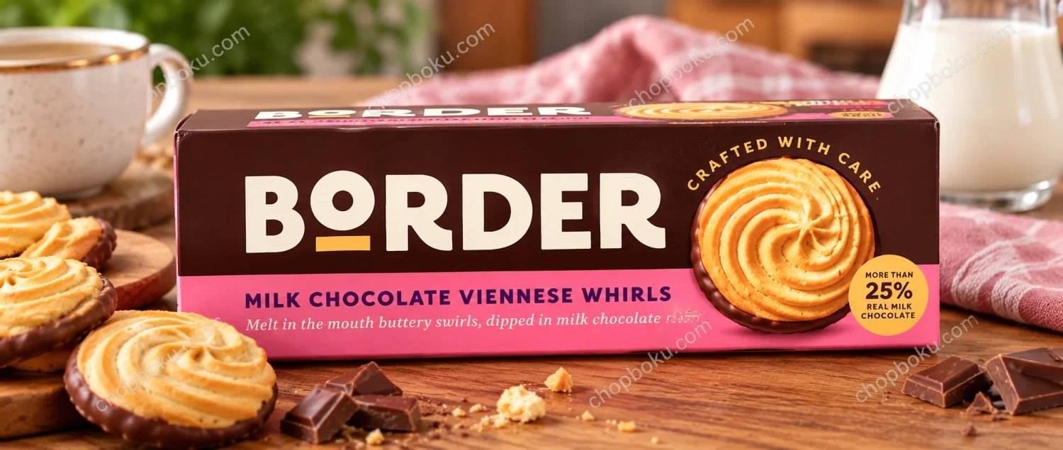 Border Milk Chocolate Viennese Whirls 150g