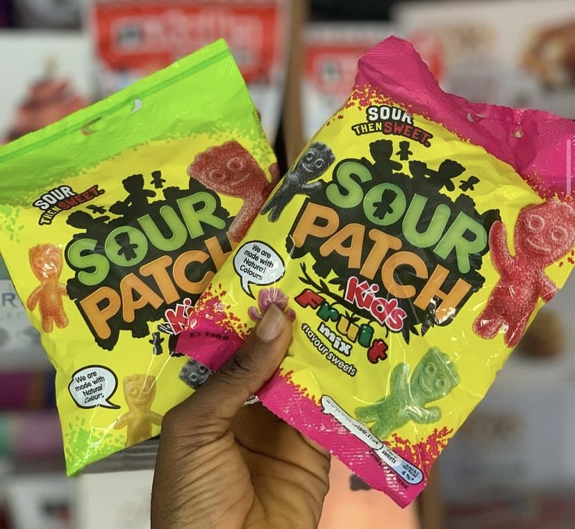 Sour patch in original and fruit flavored
