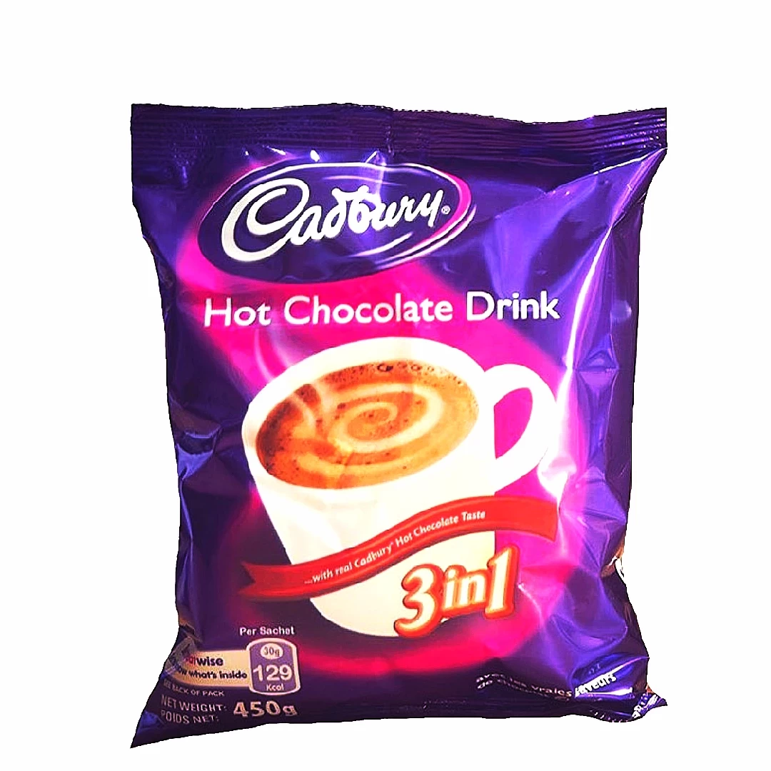 Cadbury Hot Chocolate Drink 3-in-1 450g – Rich Creamy Cocoa Mix | Instant Chocolate Beverage | Bulk & Retail Nigeria